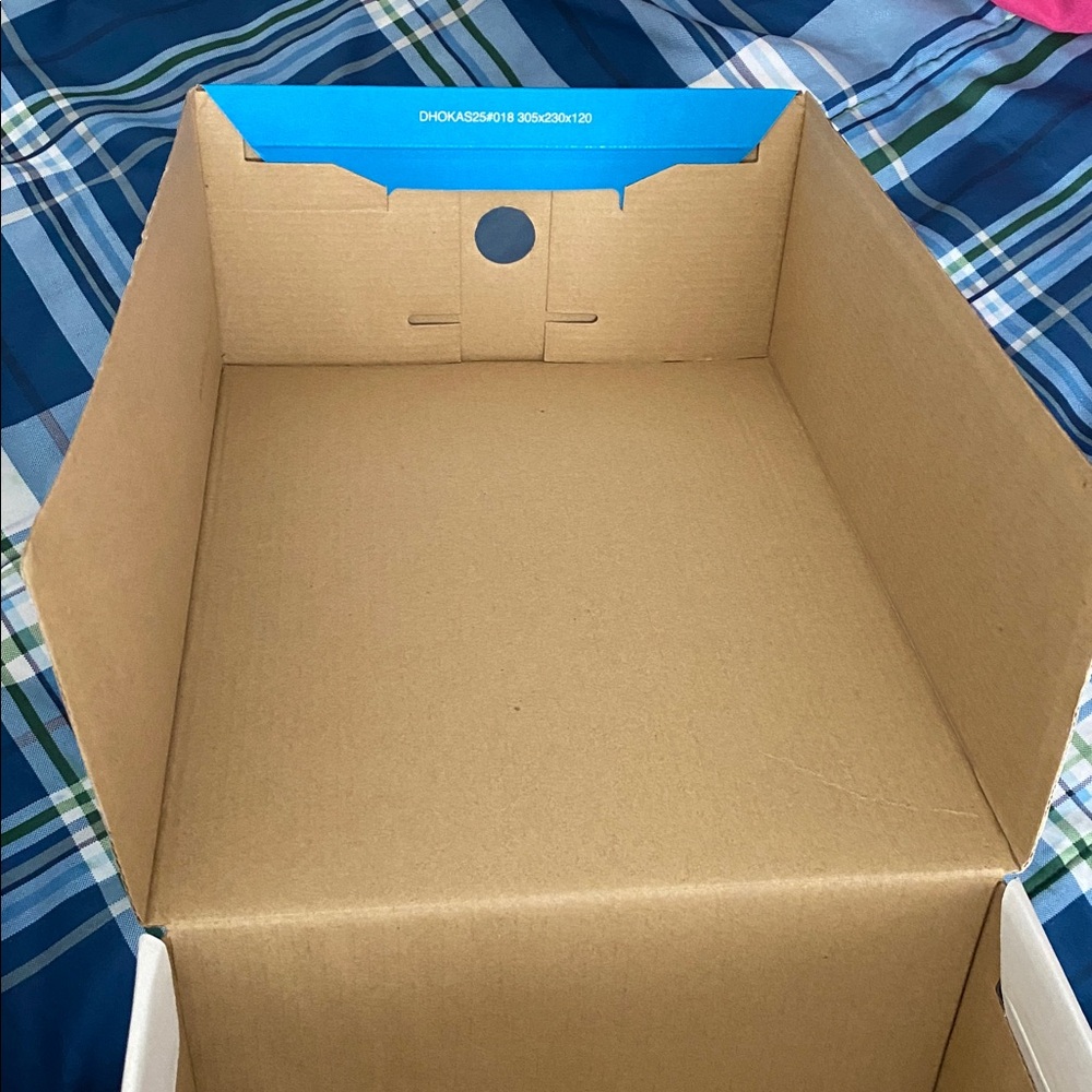 Empty Hoka Clifton 10 Blue Shoe Box with White Logo - Picture 10 of 12